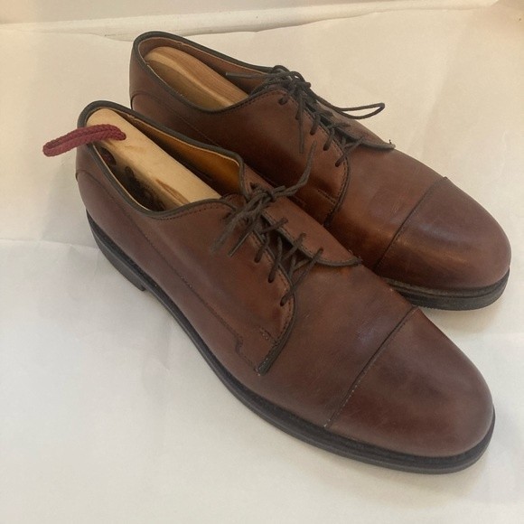 Allen Edmonds Bergland Mens Brown Cap Toe Rubber Sole Shoes Sz. 9A main image 4